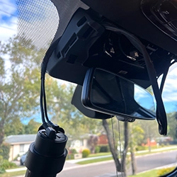 to ensure occupant safety, with dashcam wiring properly insulated, correctly routed and secured