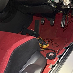 dashcam installation with external battery